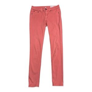 055 RAG & BONE for Aritzia Women's Spiced Coral Skinny Jeans, Sz 28
